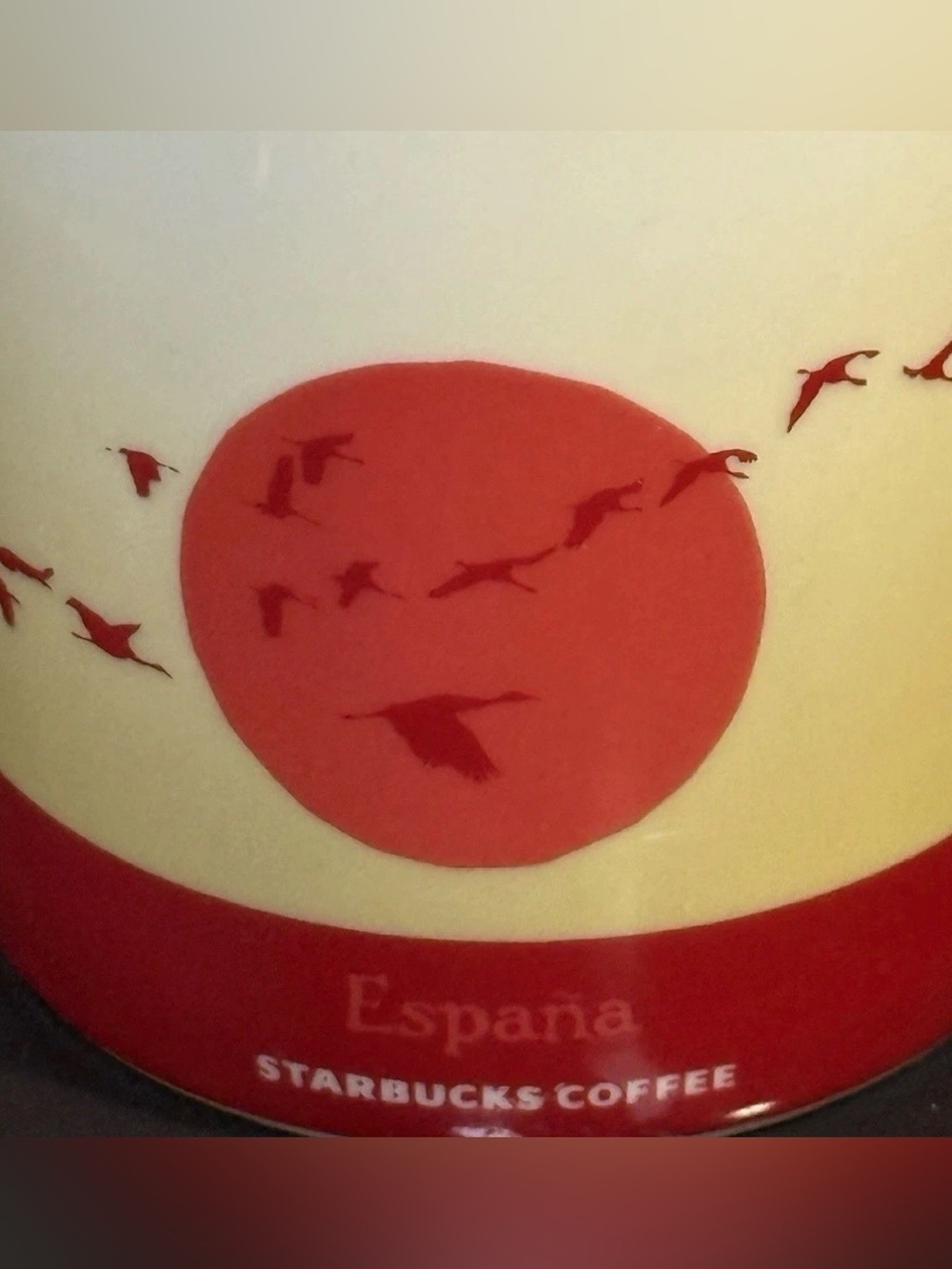 Starbucks Collector Series Spain Mug White Red Beige 16 fl oz EUC - Picture 4 of 8